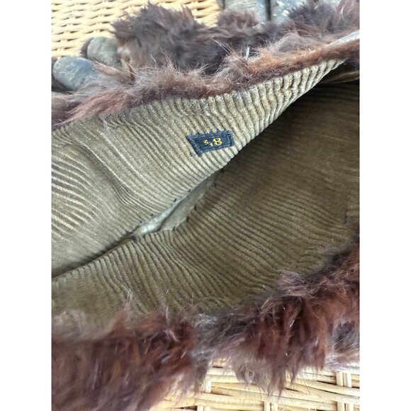 Antique 1880s Leather Beaver Fur Gauntlet Gloves Frontier Western Mountain Man - Picture 10 of 12